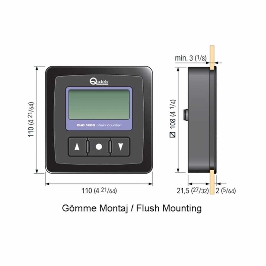 Quick Elektronik Zincir Sayaçlı Irgat Kontrol Paneli Gömme Montaj