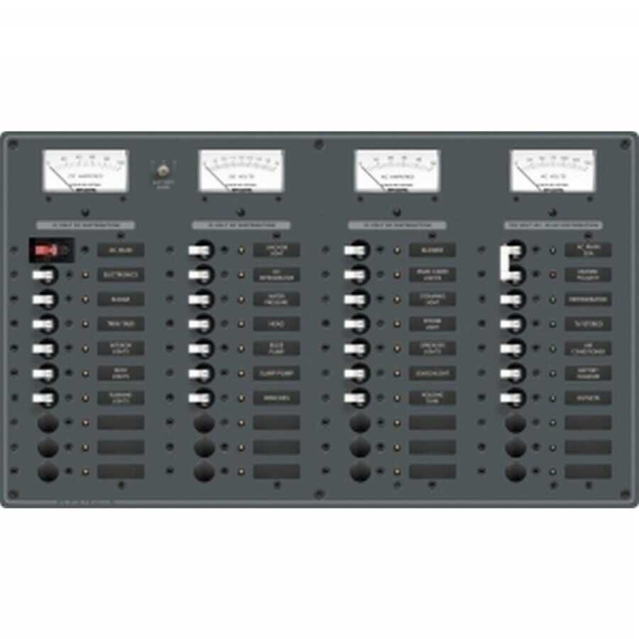 Blue Sea Systems Sigorta Paneli - 8 AC, 29 DC Pozisyonlu