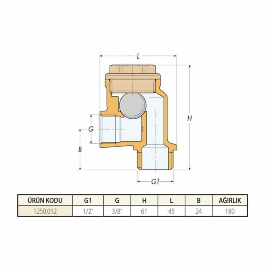 Guidi Sifon Kırıcı Valf / 1/2