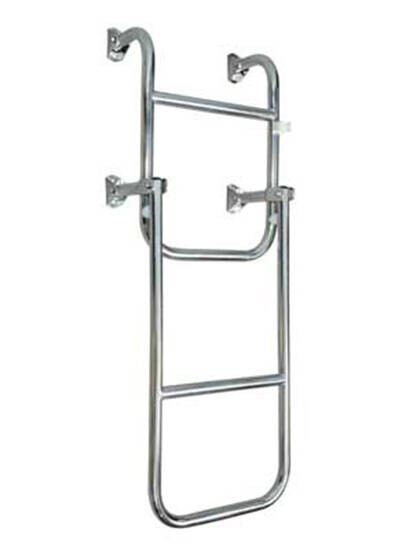 Foldable Stainless Chrome Stairs Width: 24.5cm
