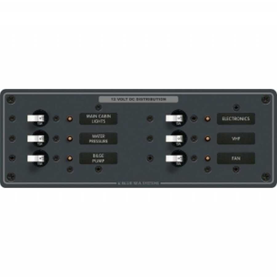 Blue Sea Systems DC 6 Pozisyonlu Sigorta Paneli - 12V DC