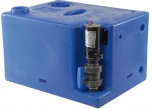 Pis su tankı, maceratorlü. Plastik, koku geçirmez tank ile elektrikli macerator kombine edilmiştir. 110 LT 12 V