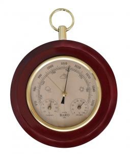 Barometre - Termometre - Higrometre Seti.   Kadran Ø 11 cm  Ahşap Plaka Ø 15 cm