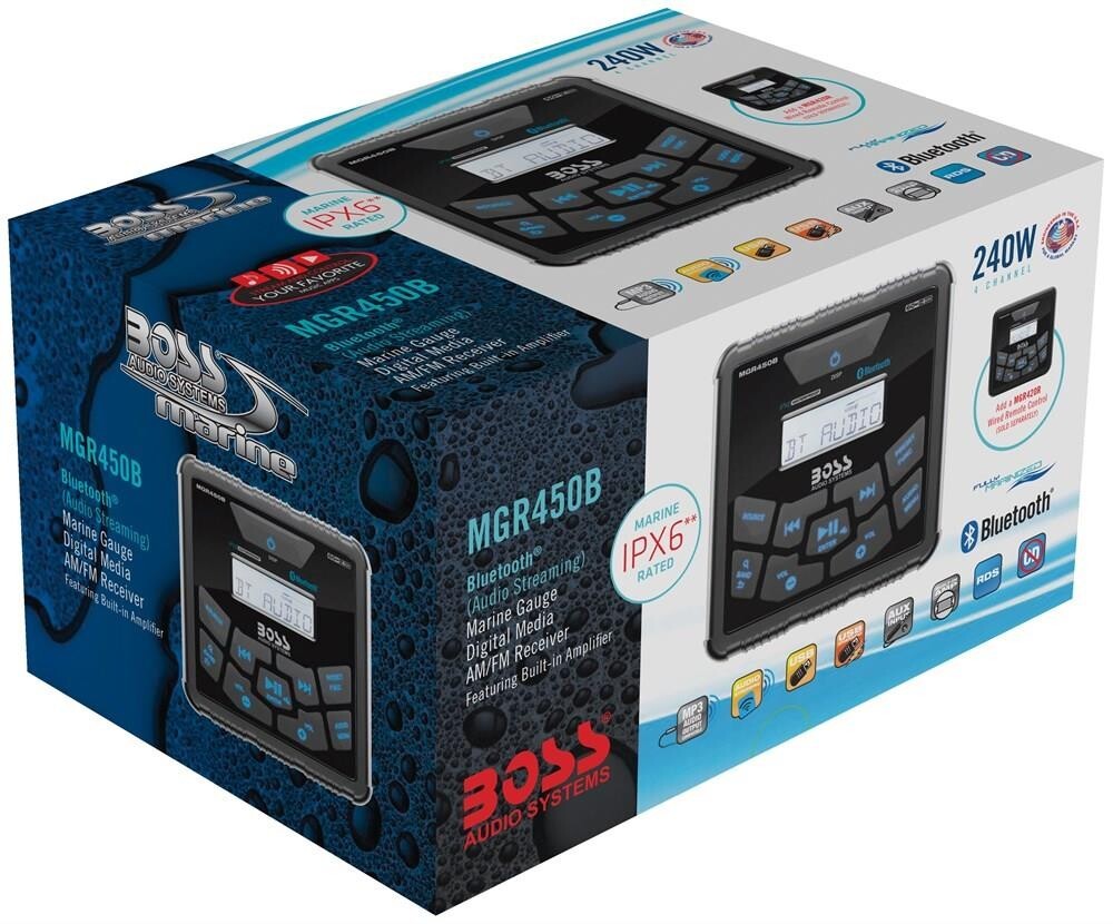 Boss Audio MGR450B Systems Marin Teyp Bluetoothlu Siyah