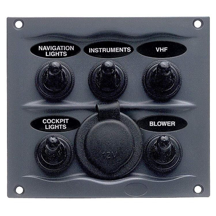 Bep Marine Serpinti Geçirmez 5 Switch + 12V Priz