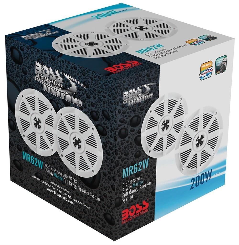 Boss MR62W Marin Hoparlör 165mm 200W Beyaz