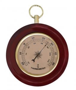 Termometre   Kadran Ø 9 cm  Ahşap Plaka Ø 13 cm