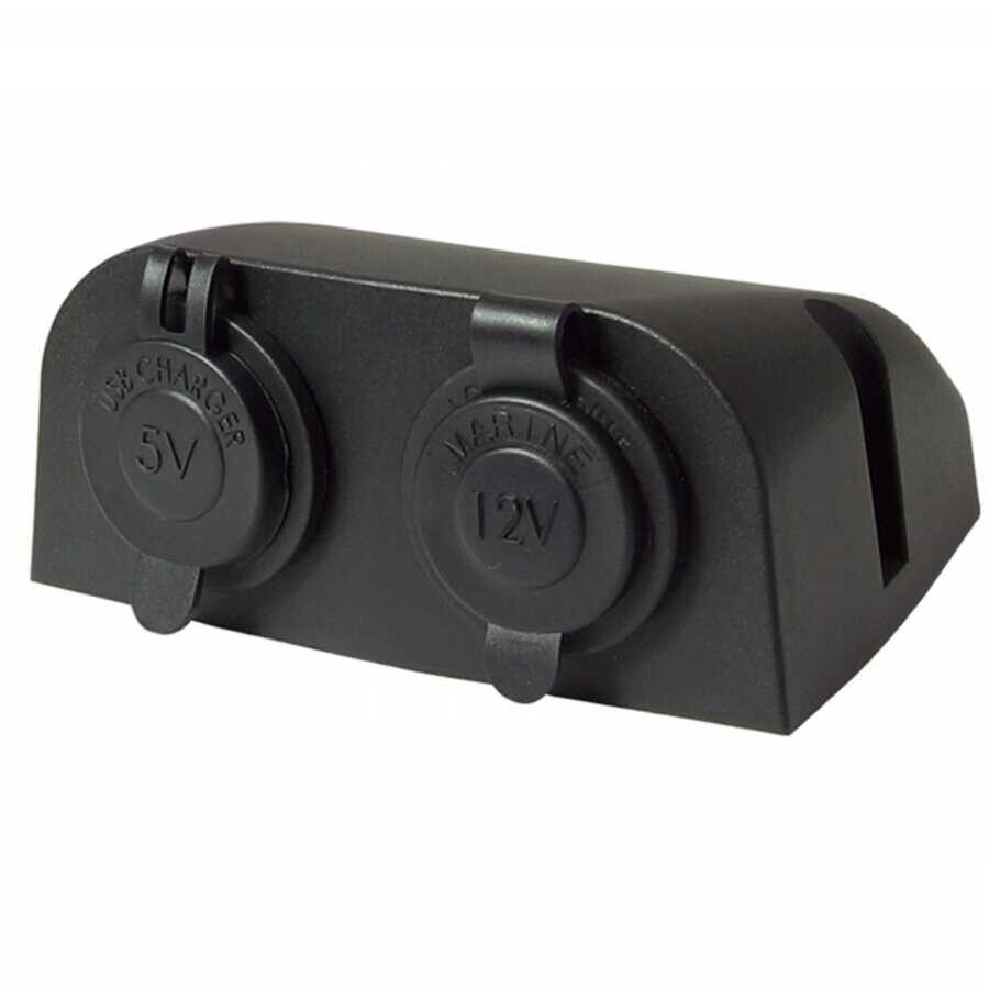 Yüzeye Monte Kapalı Tip Çakmak ve USB Soketi