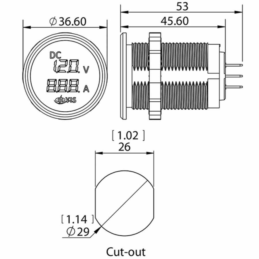 Marin Dijital Voltmetre/Ampermetre
