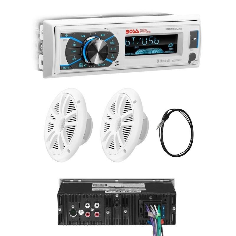 Boss MCK632WB.6 Bluetooth'lu Hoparlörlü Marin Müzik Sistemi