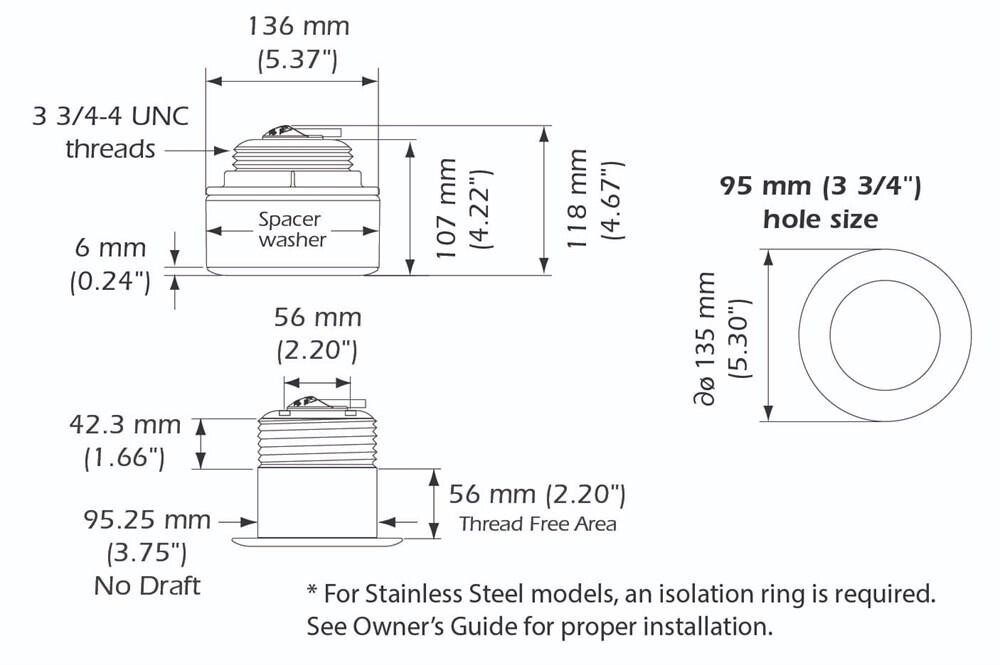 Airmar SS75M Chirp Ayna 12° 80-130Khz 600W