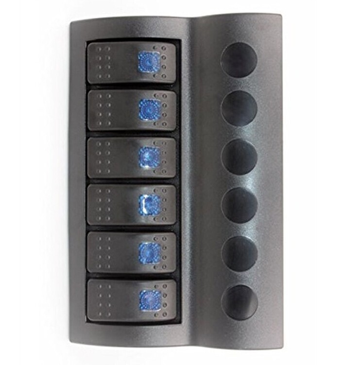 BFY Marin Otomatik Sigortalı Switch Panel, Mavi Işıklı