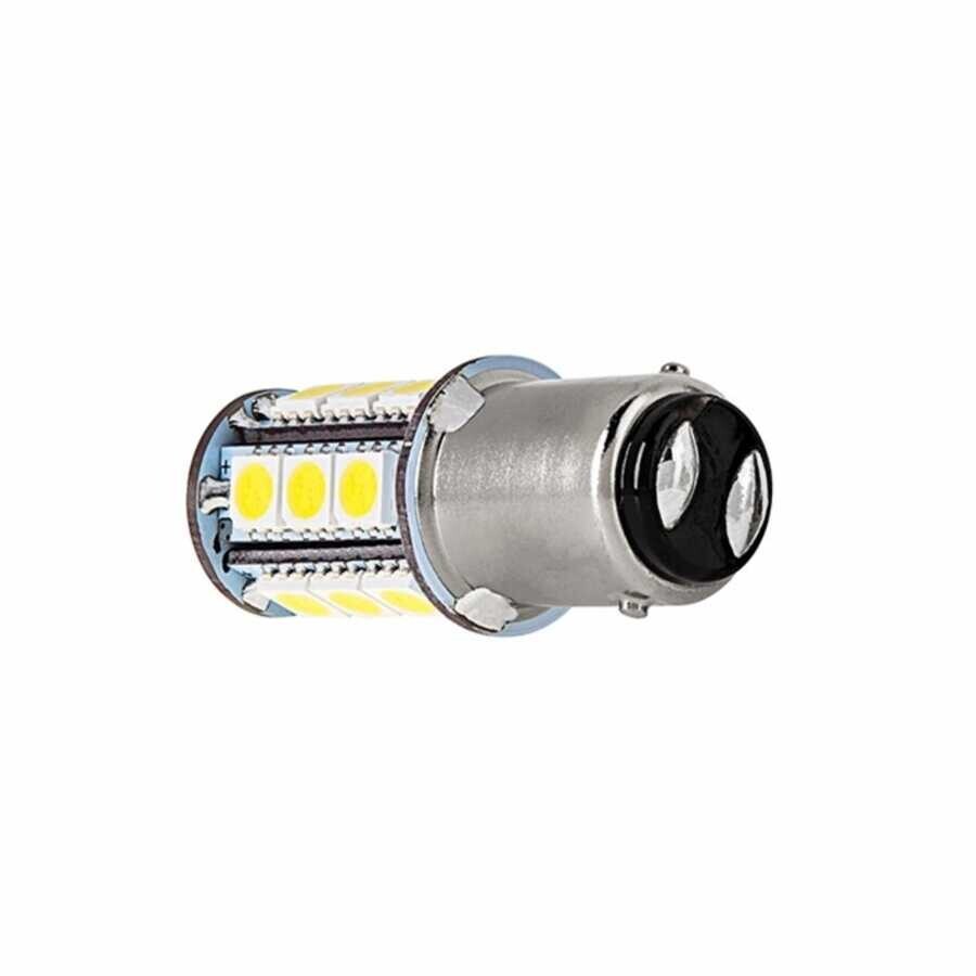 BA15D Led Ampul, 18 SMD Led, Beyaz Işık 12/24V