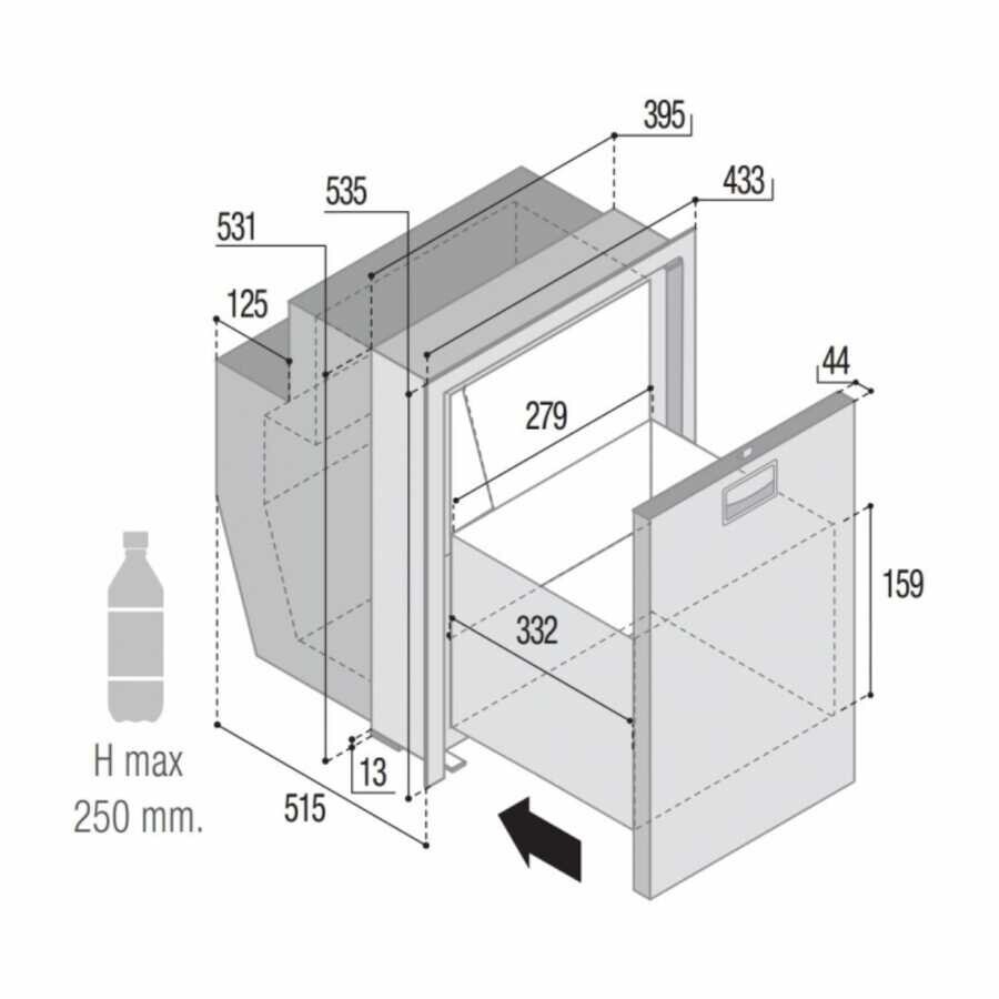 Vitrifrigo Çekmece Tip Marin Buzdolabı / DW51 RFX