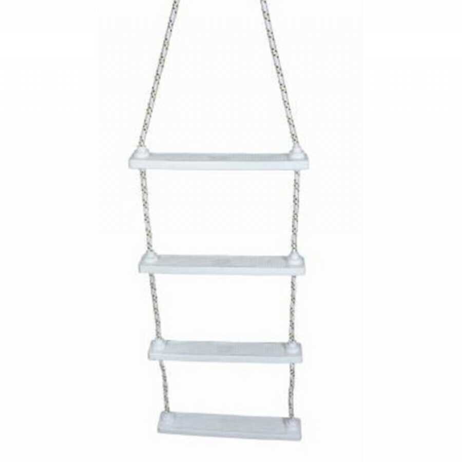 Folding plastic step rope ladder