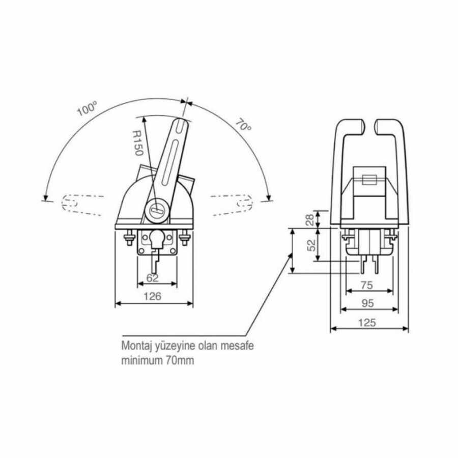 Teleflex Morse KE-4 Elektronik Kumanda Kolu