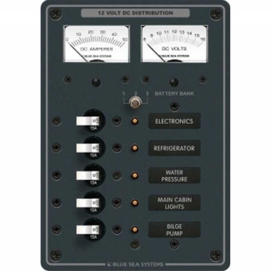 Blue Sea Systems DC 5 Pozisyonlu Sigorta Paneli - 12V DC