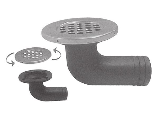 Krom Flanşlı Plastik Yer Süzgeçi 38 mm