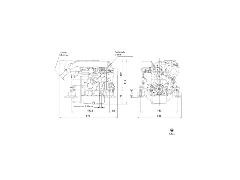 27 HP Craftsman Mitsubishi Orjinal Marin Dizel Deniz Motoru