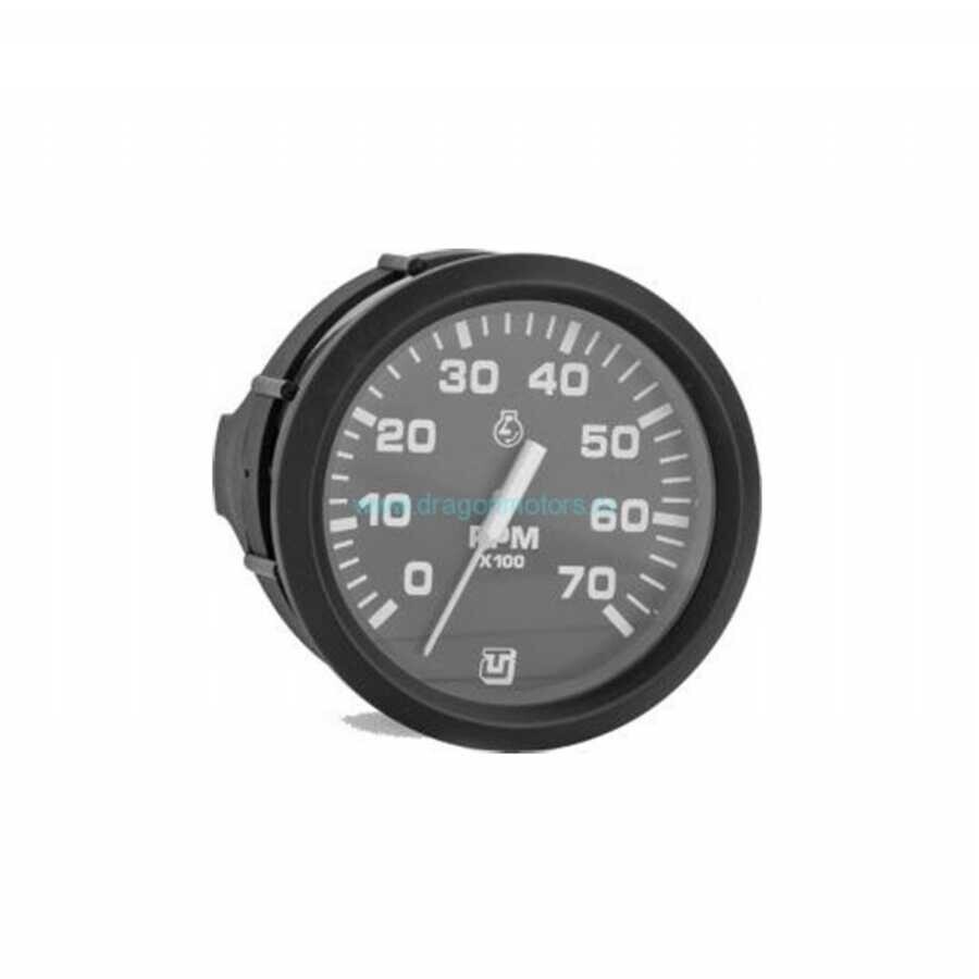 Uflex F08 Devir Göstergesi 0-7000 RPM Siyah