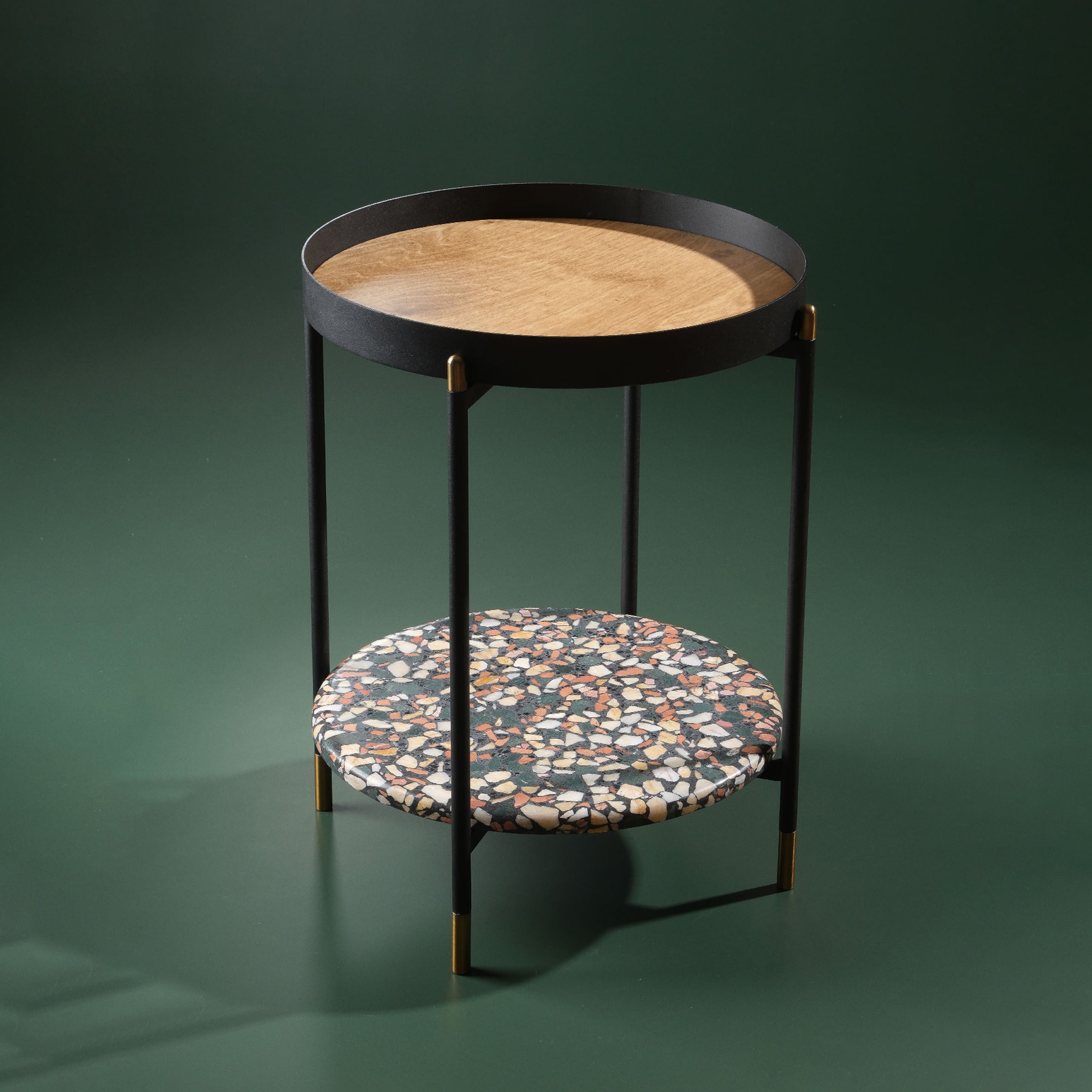 Kasnak Terrazzo Tepsili Sehpa