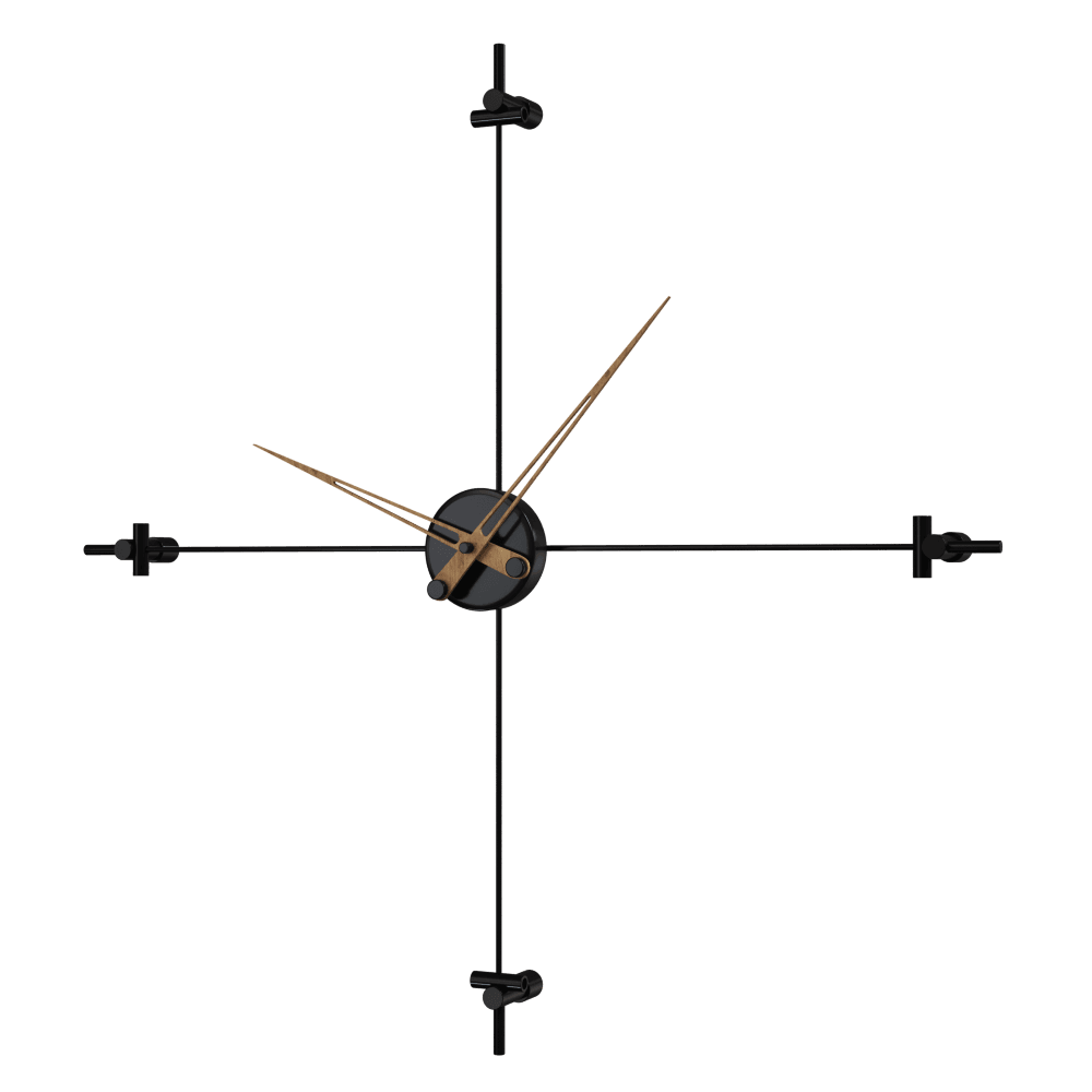 Compass Duvar Saati Siyah