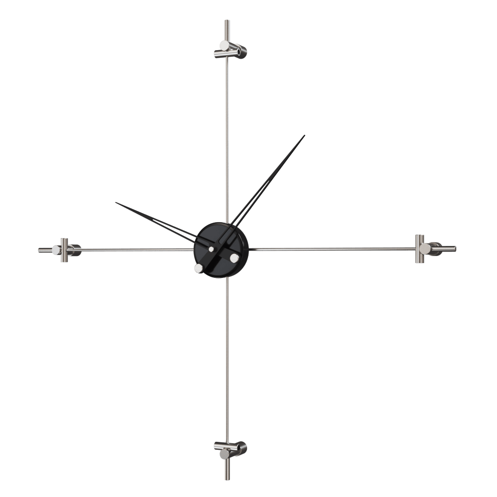 Compass Duvar Saati Silver