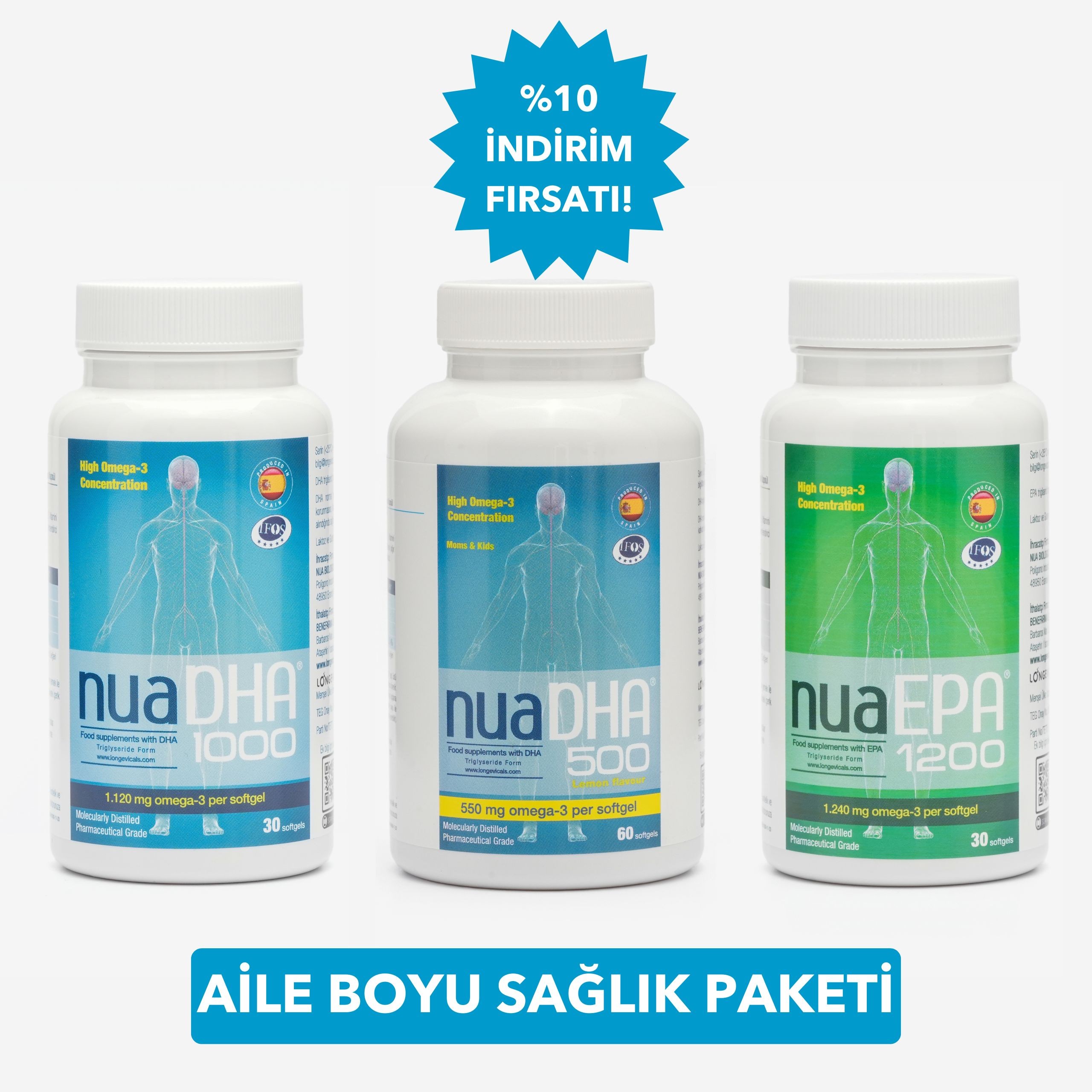 Nua Omega-3 Aile Boyu Sağlık Paketi