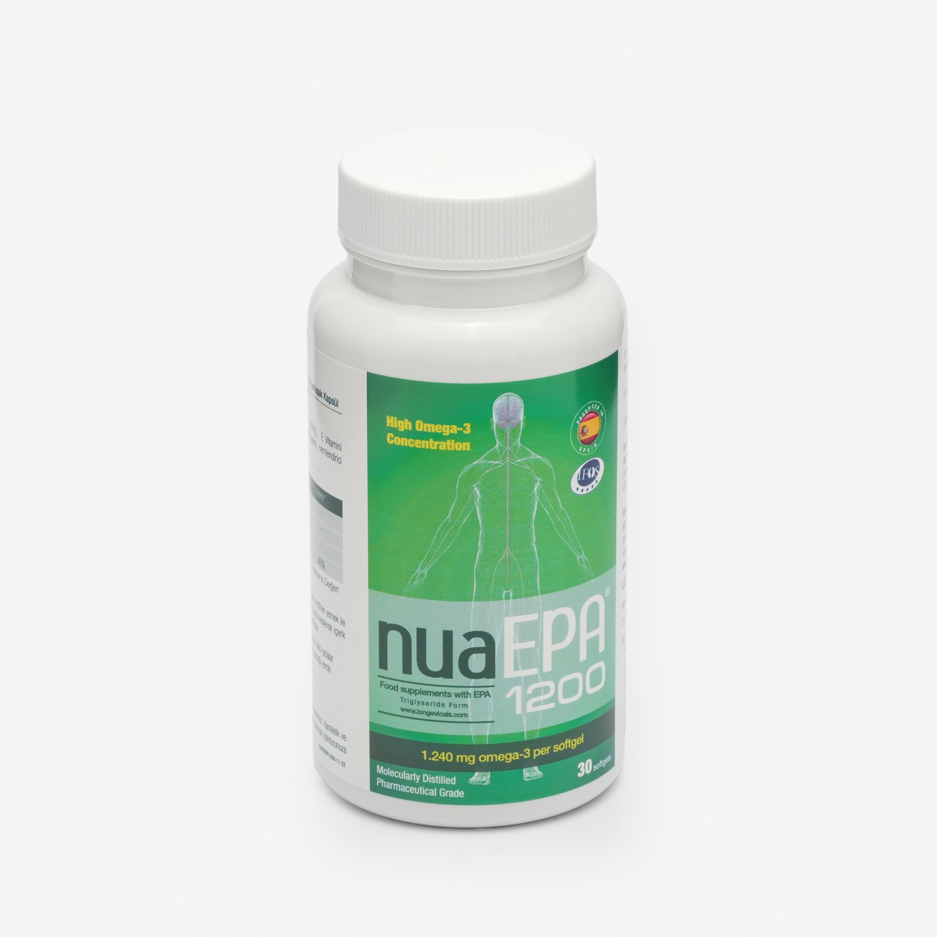 Nua EPA 1200 Omega-3 İçeren Gıda Takviyesi 30 Kapsül