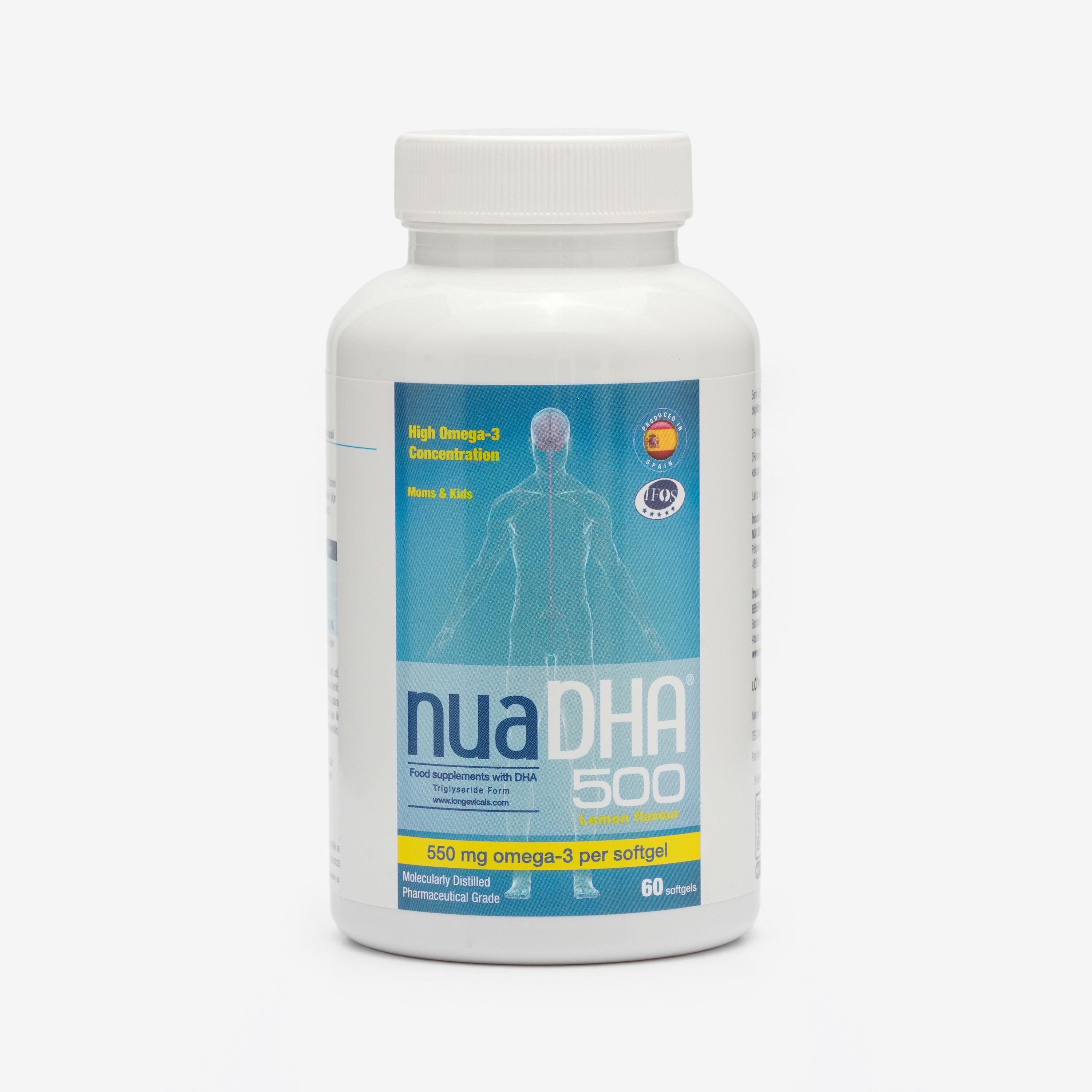 Nua DHA 500 Omega-3 İçeren Gıda Takviyesi 60 Kapsül