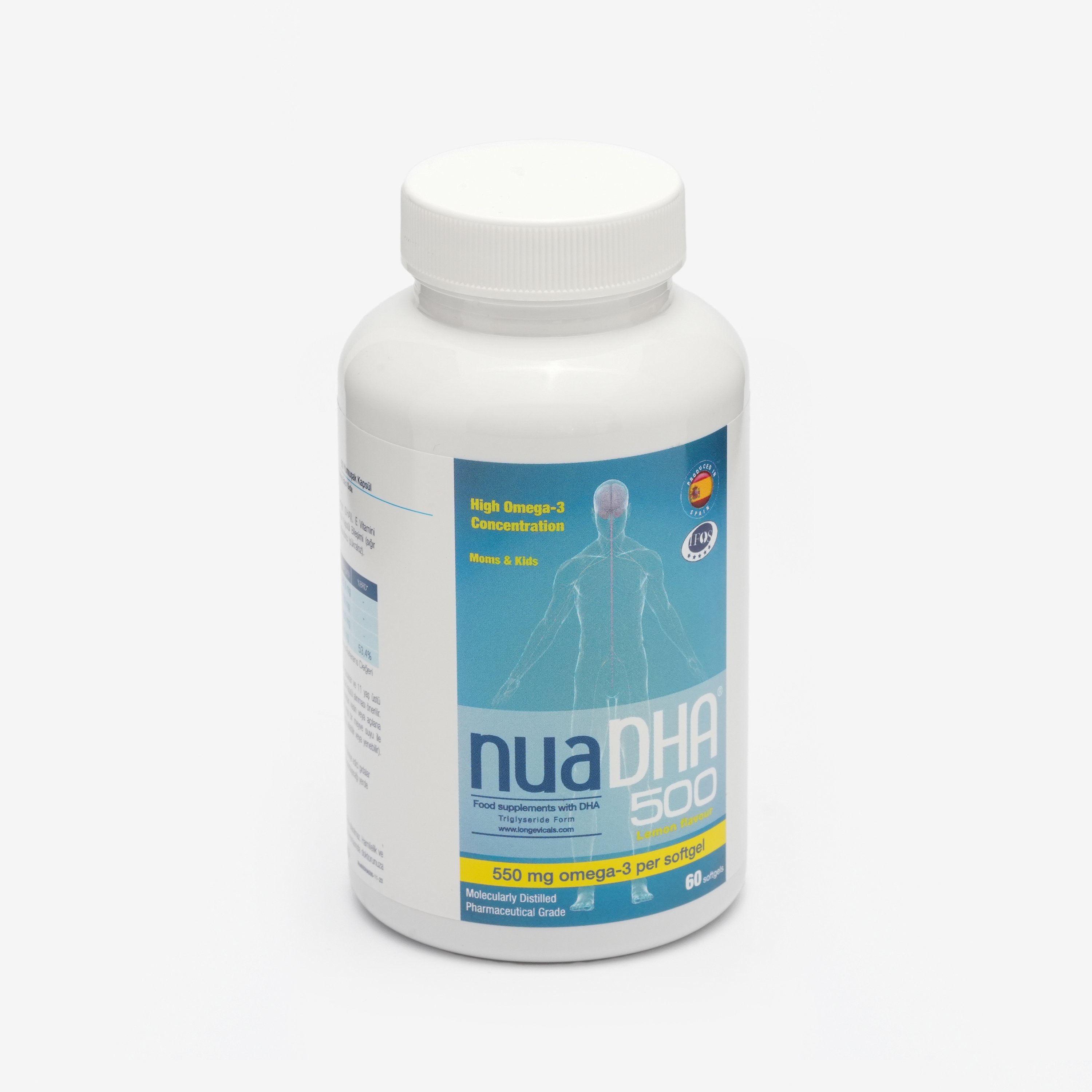 Nua DHA 500 Omega-3 İçeren Gıda Takviyesi 60 Kapsül