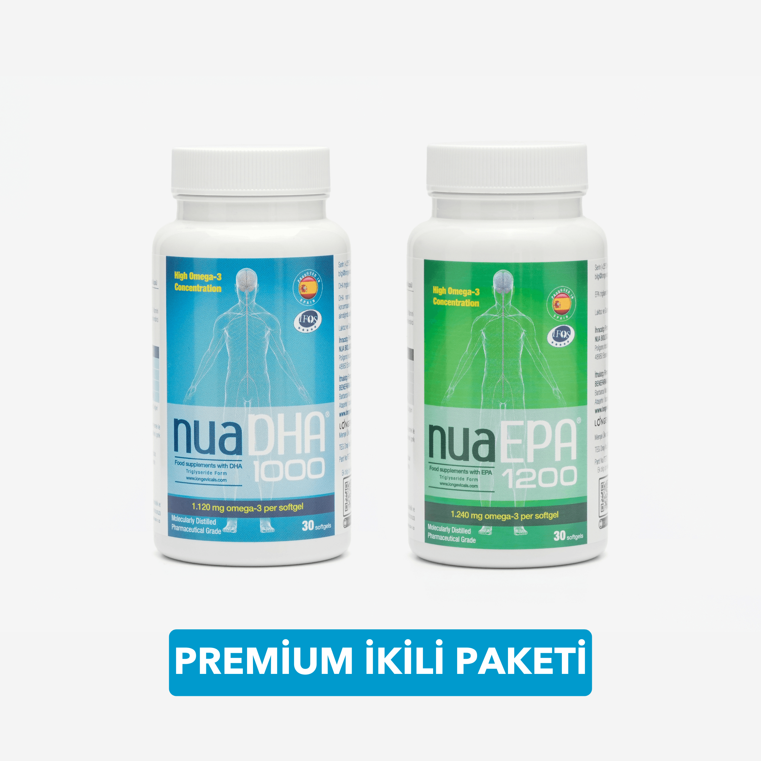 Nua Omega-3 Premium İkili Paketi