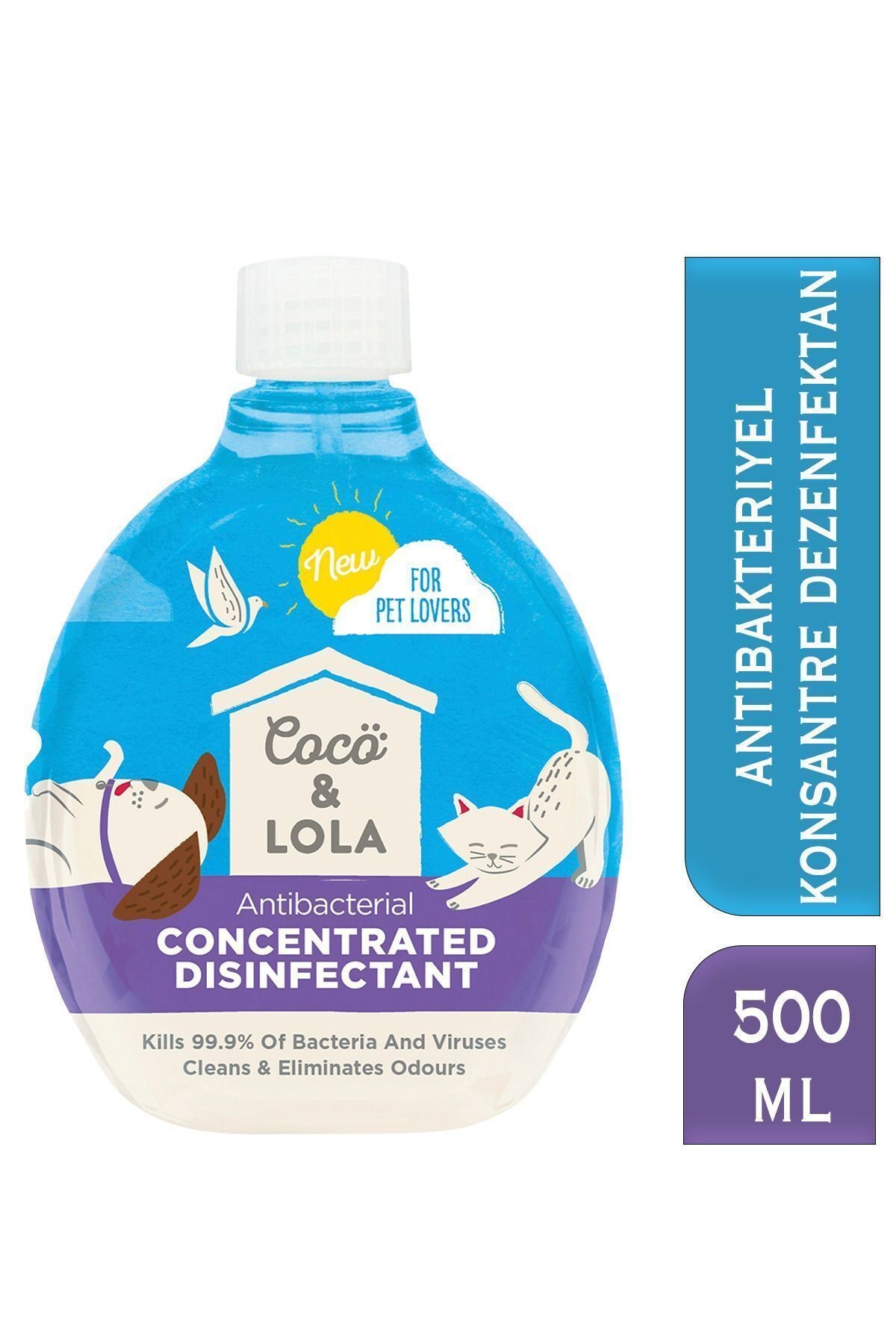 Konsantre Dezenfektan-Bakteri ve virüslerin %99,9'unu öldürür,Kokuları temizler 500ml
