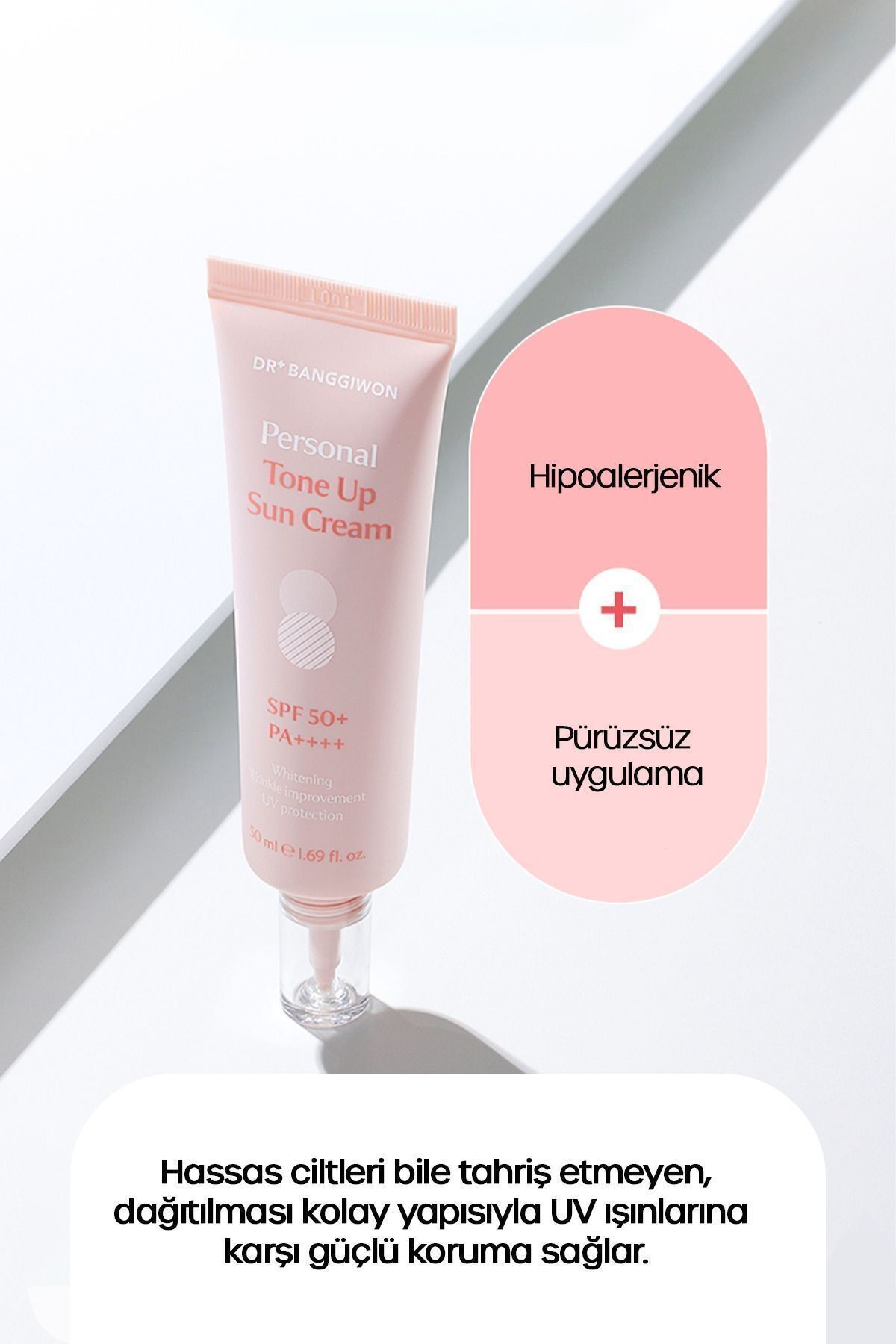 Eşitleyici Aydınlatıcı Güneş Kremi 50ml Pürüzsüz Tonlayıcı Tone Up Uv Protection Spf50 Pa