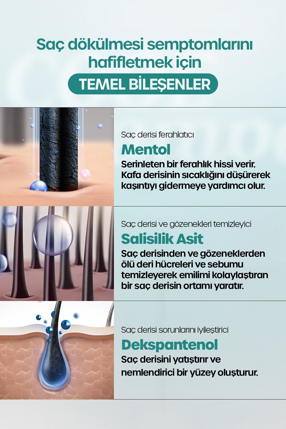 Dökülme Karşıtı Serin Yatıştırıcı Şampuan Cool Shampoo Anti Hair Loss 1000 Ml