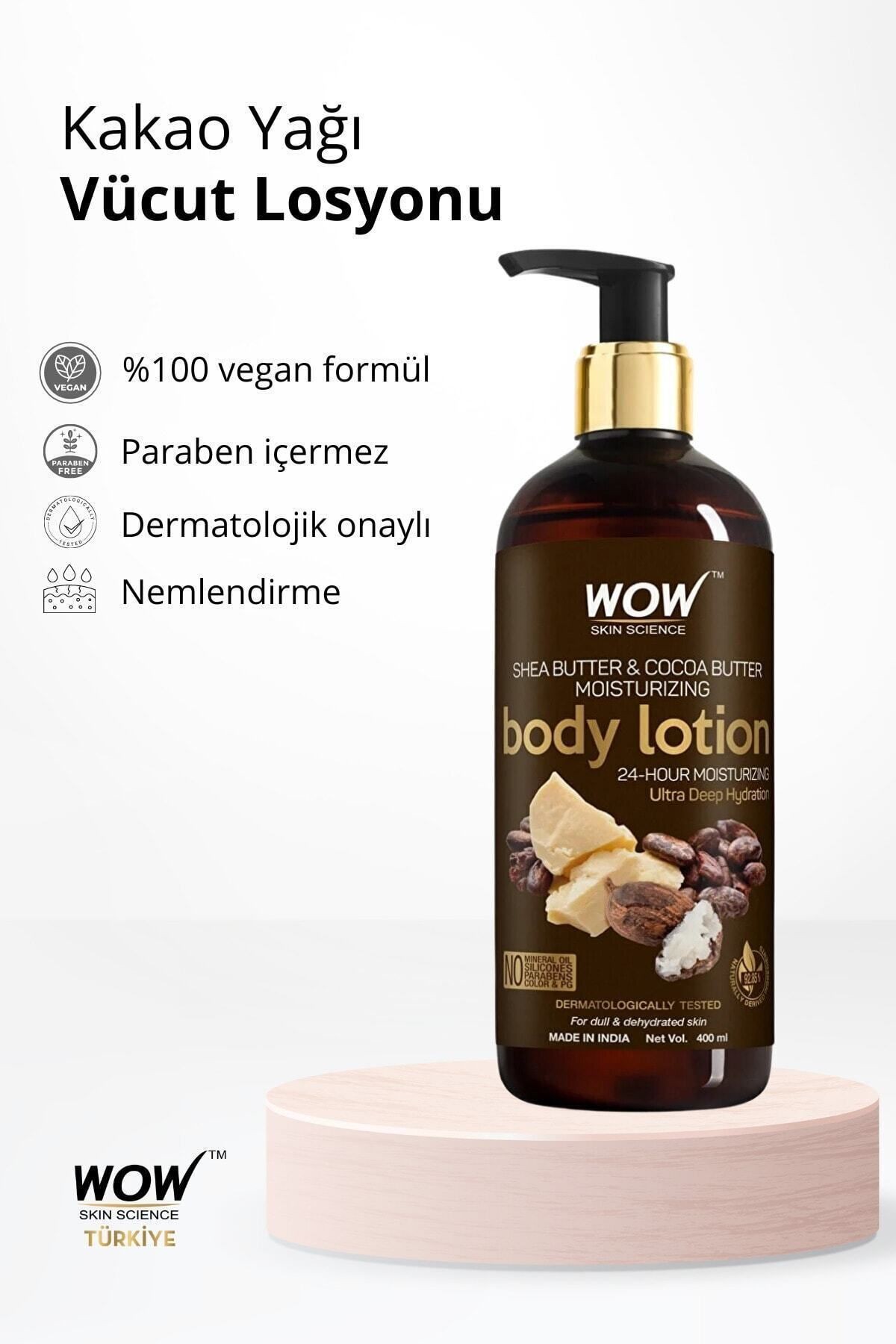 Shea Yağı Ve Kakao Yağı Nemlendirici Vücut Losyonu -%92,85 Doğal Içerik- Derin Nemlendirici  400ml