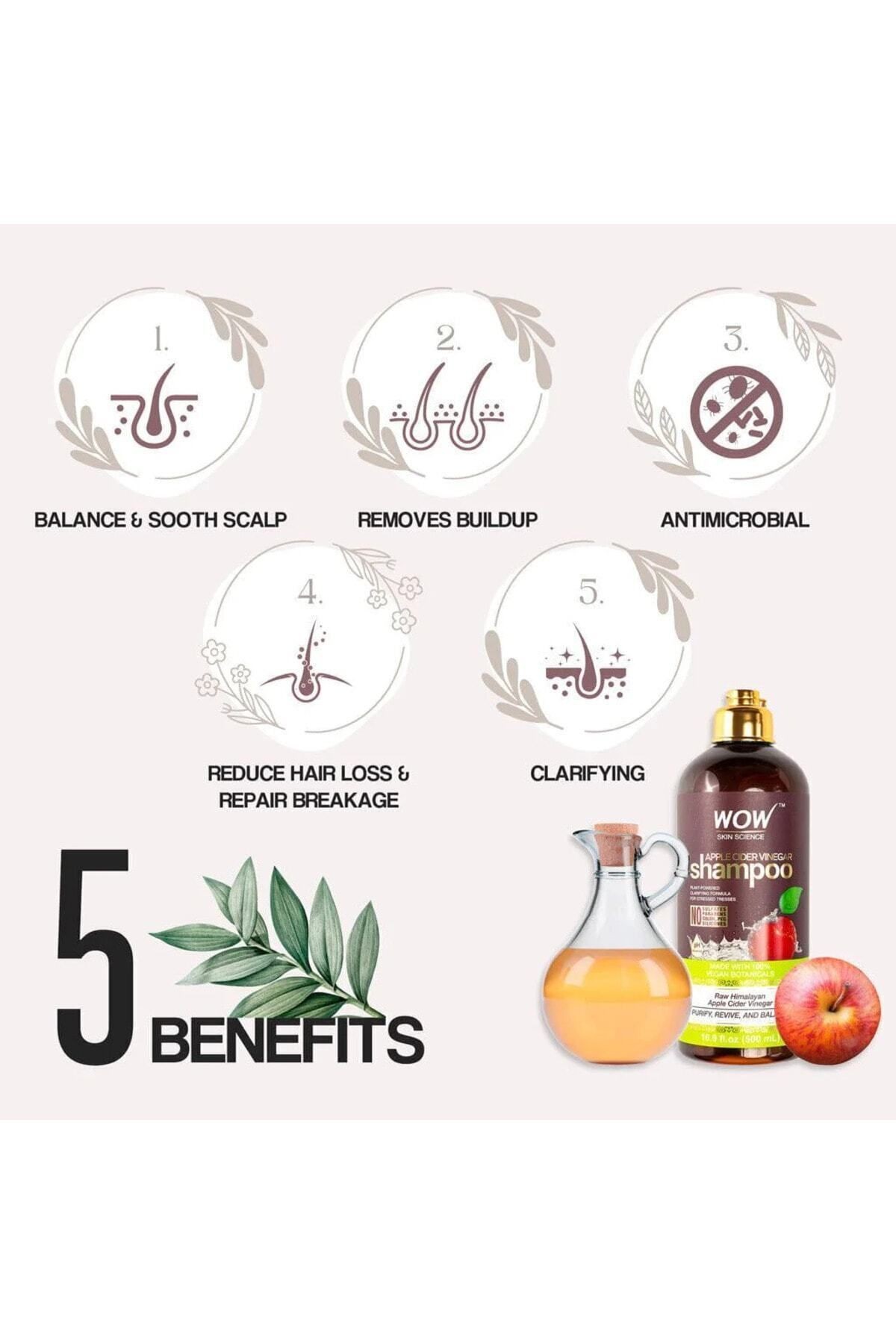 Elma Sirkesi Şampuan-ecocert Sertifikalı %100 Saf Elma Sirkesi-kepek Ve Pullanma 1 L