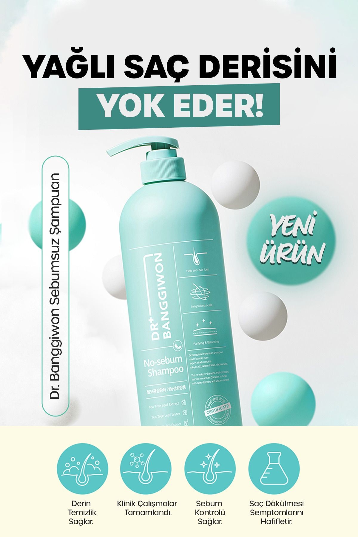 Yağlı Saçlar Için Sebum Dengeleyici Şampuanı No Sebum Shampoo 1000 ml