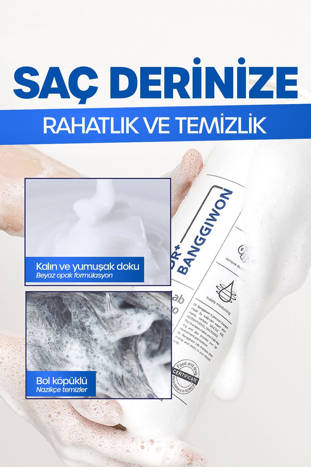 Lab Dökülme Karşıtı Bakım Şampuanı Saç Uzamasını Destekleyen 17 Tip Amino Asit 3x1000 Ml