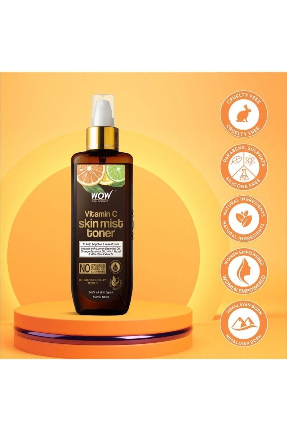 C Vitamin Tonik-%0 Alkol %98,7 Doğal Içerik-limon Ve Portakal Esansiyel Yağı,cadı Fındığı Özü 200 Ml