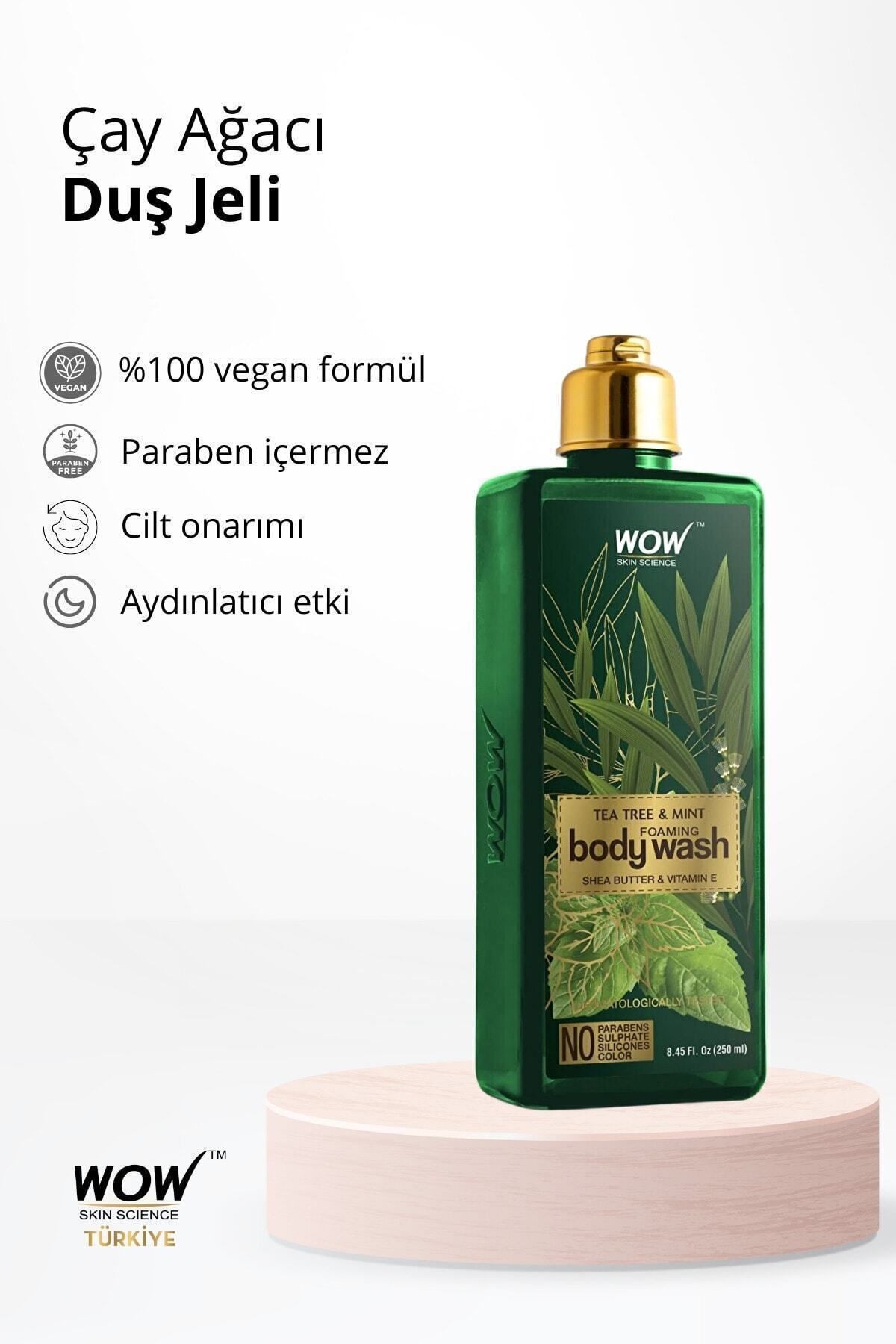 Çay Ağacı Duş Jeli -shea Yağı, Çay Ağacı Ve Nane Esansiyel Yağları Ve E Vitamini- 250ml