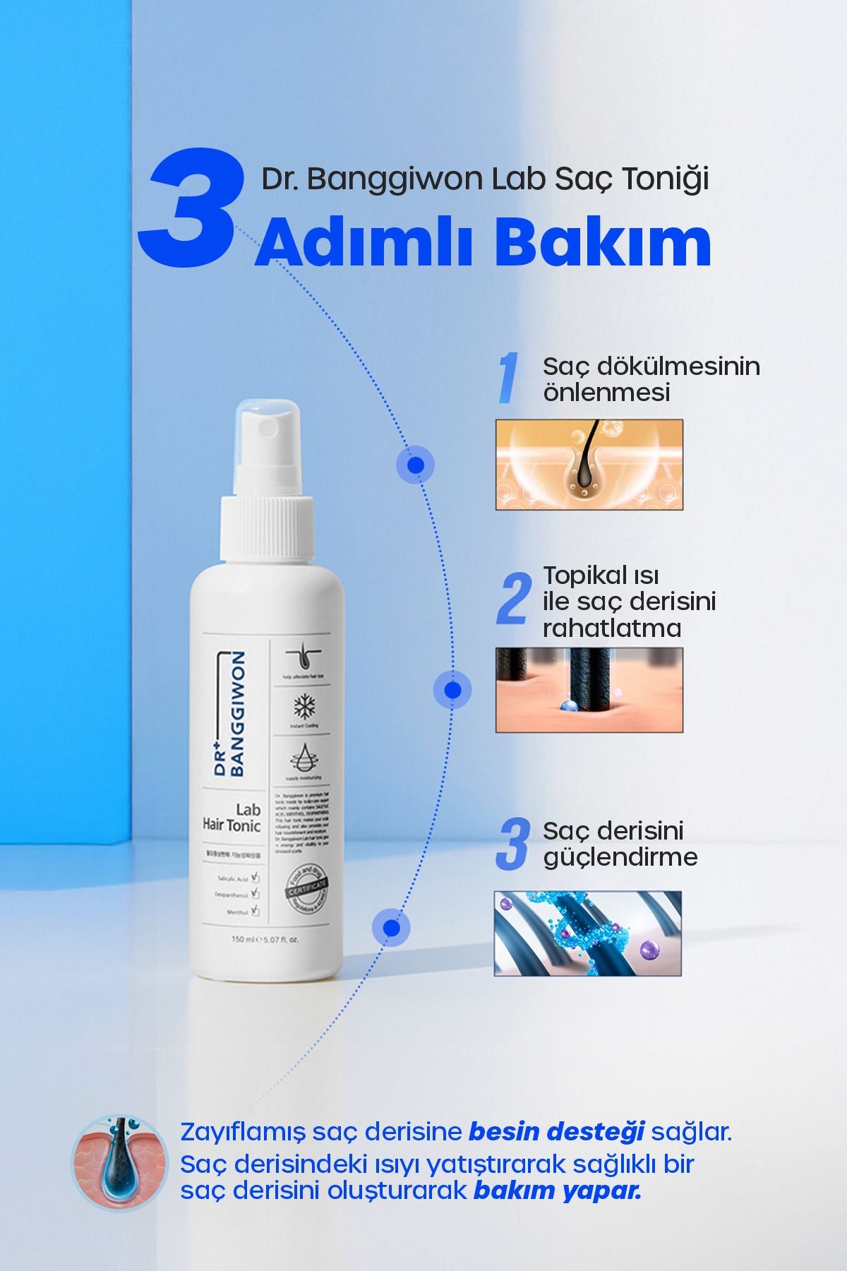 Lab Saç Dökülme Karşıtı Tonik, Anti Hair Loss Tonic 150 Ml