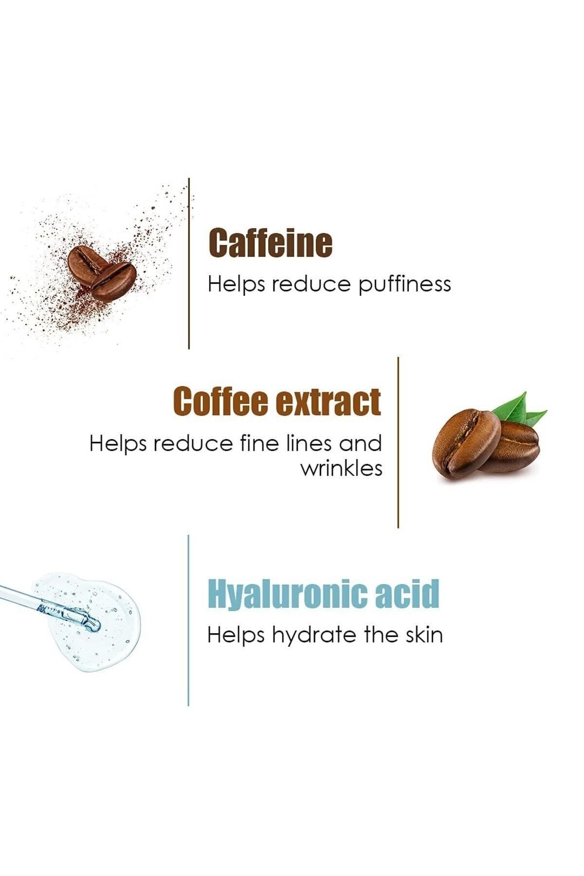 Kafeinli Cilt Serumu %98,2 Doğal Içerik-hızlı Emilir-yağsız-yaşlanma Karşıtı,kırışıklık Karşıtı 30ml