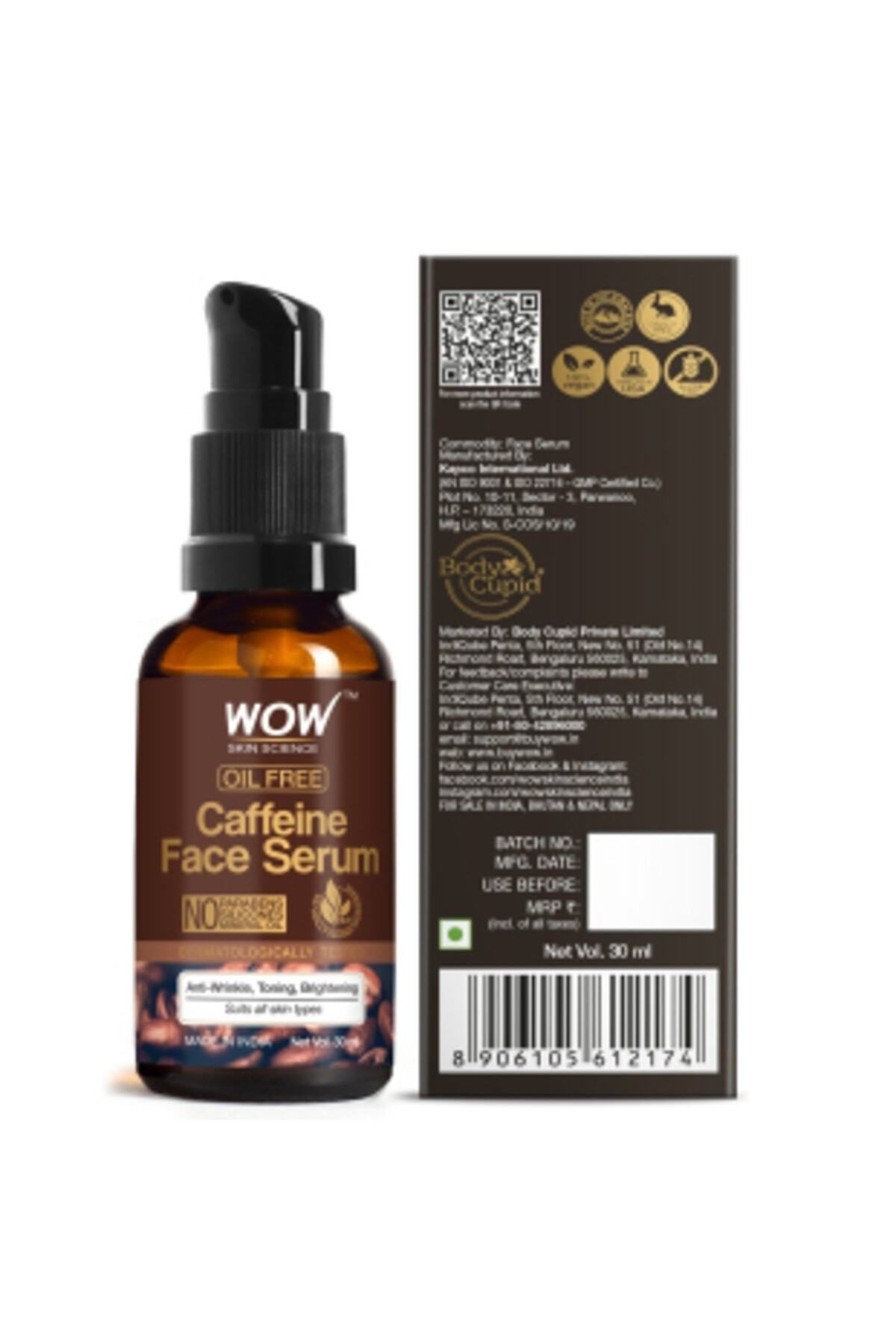Kafeinli Cilt Serumu %98,2 Doğal Içerik-hızlı Emilir-yağsız-yaşlanma Karşıtı,kırışıklık Karşıtı 30ml
