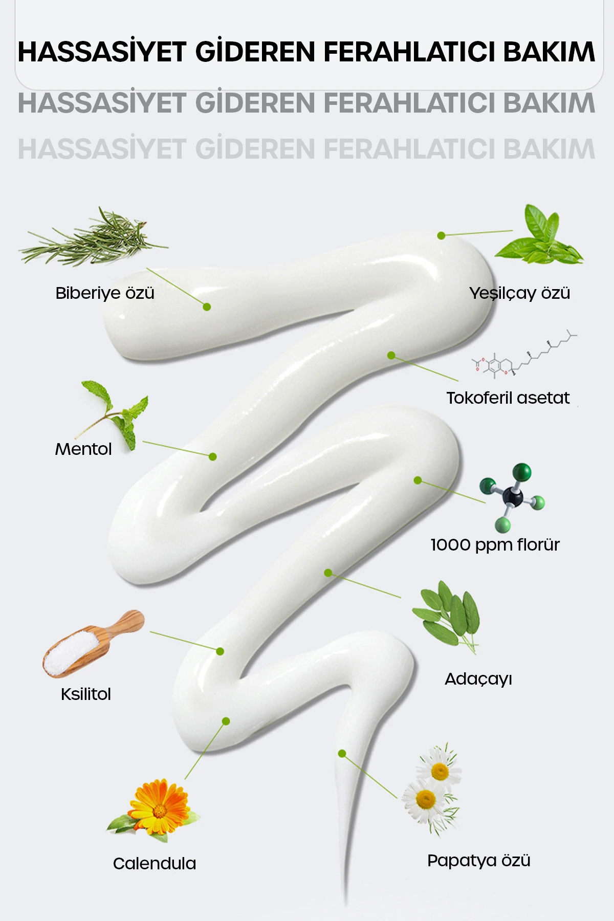 Sensidental Original Diş Macunu, Beyazlatıcı, Biberiye, Yeşil Çay, Peppermint Toothpaste 150 Gr