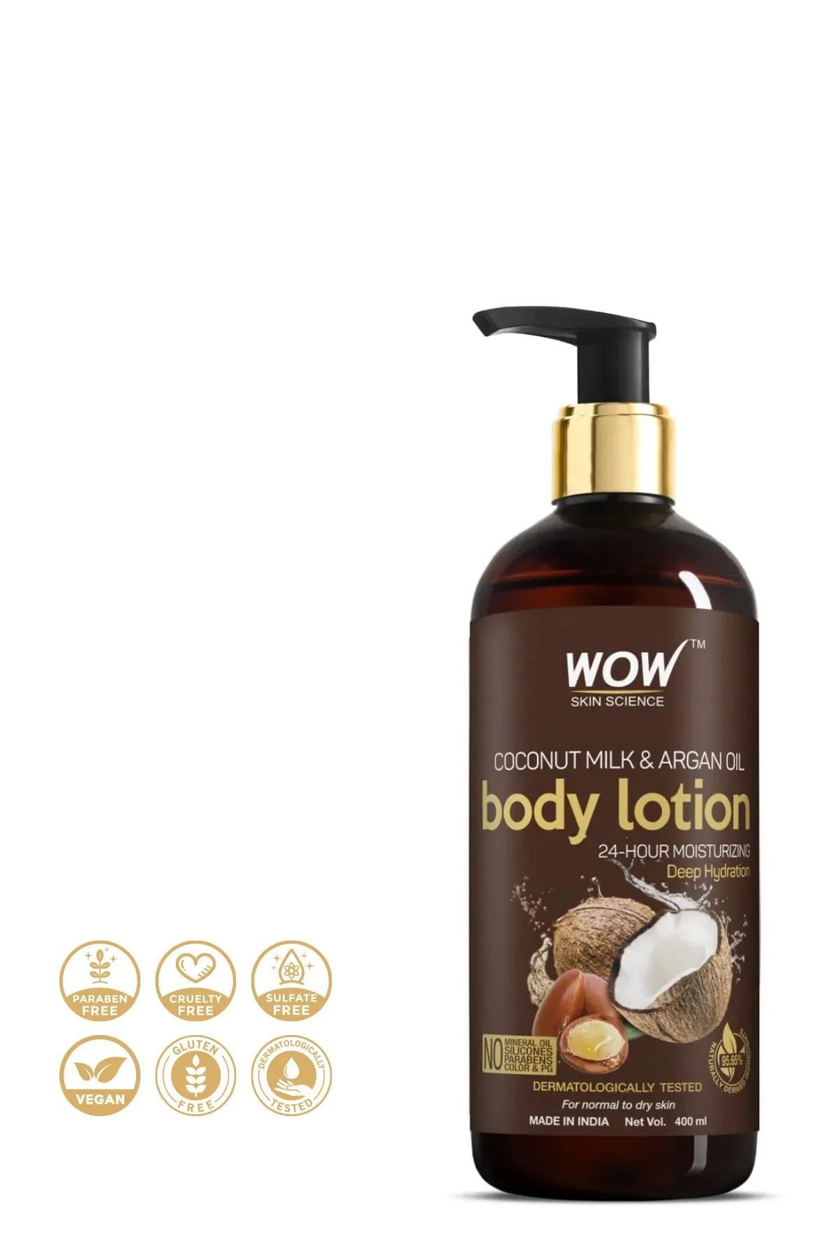 Hindistan Cevizi Sütü Ve Argan Yağı Vücut Losyonu-%95,65 Doğal Içerik-paraben Silikon Içermez 400ml