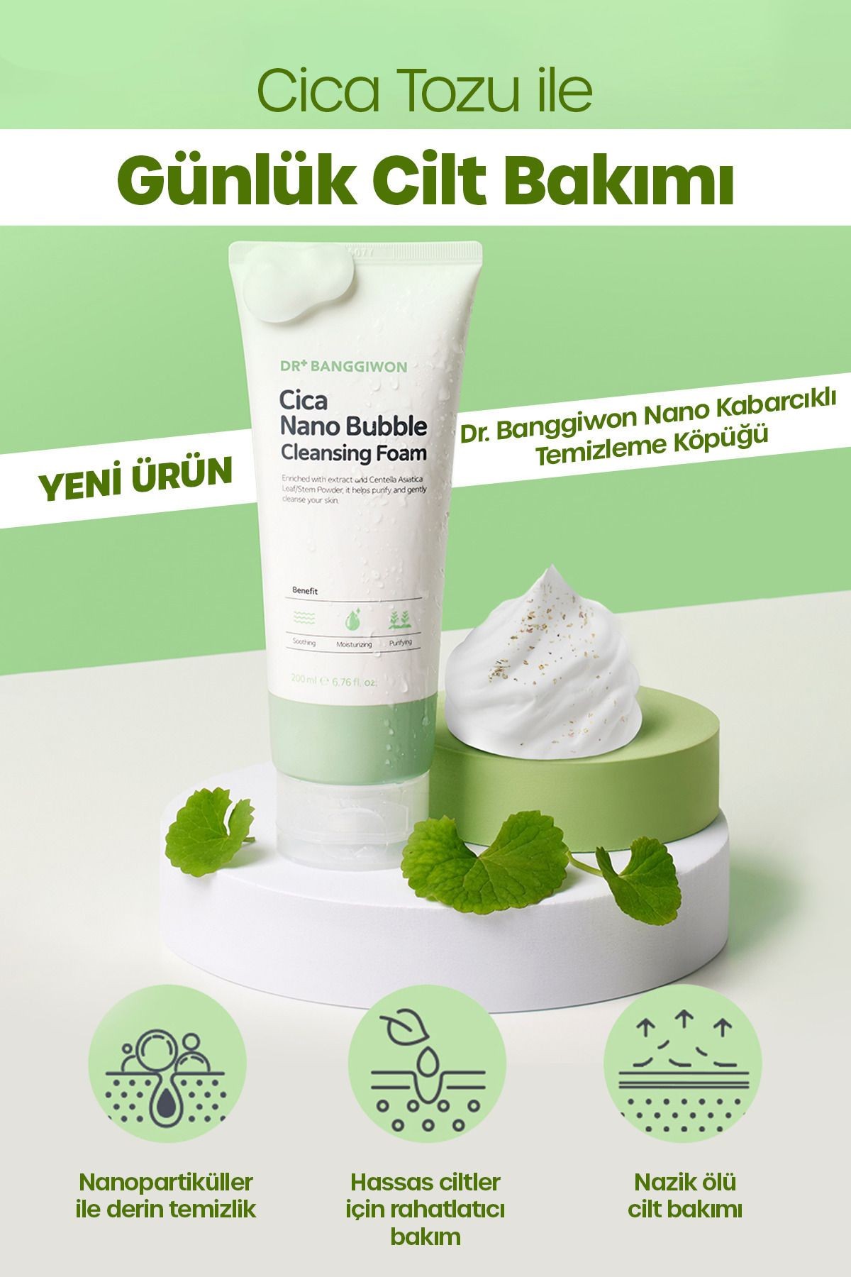 Cica Nano Kabarcık Yüz Temizleme Köpüğü C,ca Nano Bubble Cleansing Foam 200 ml