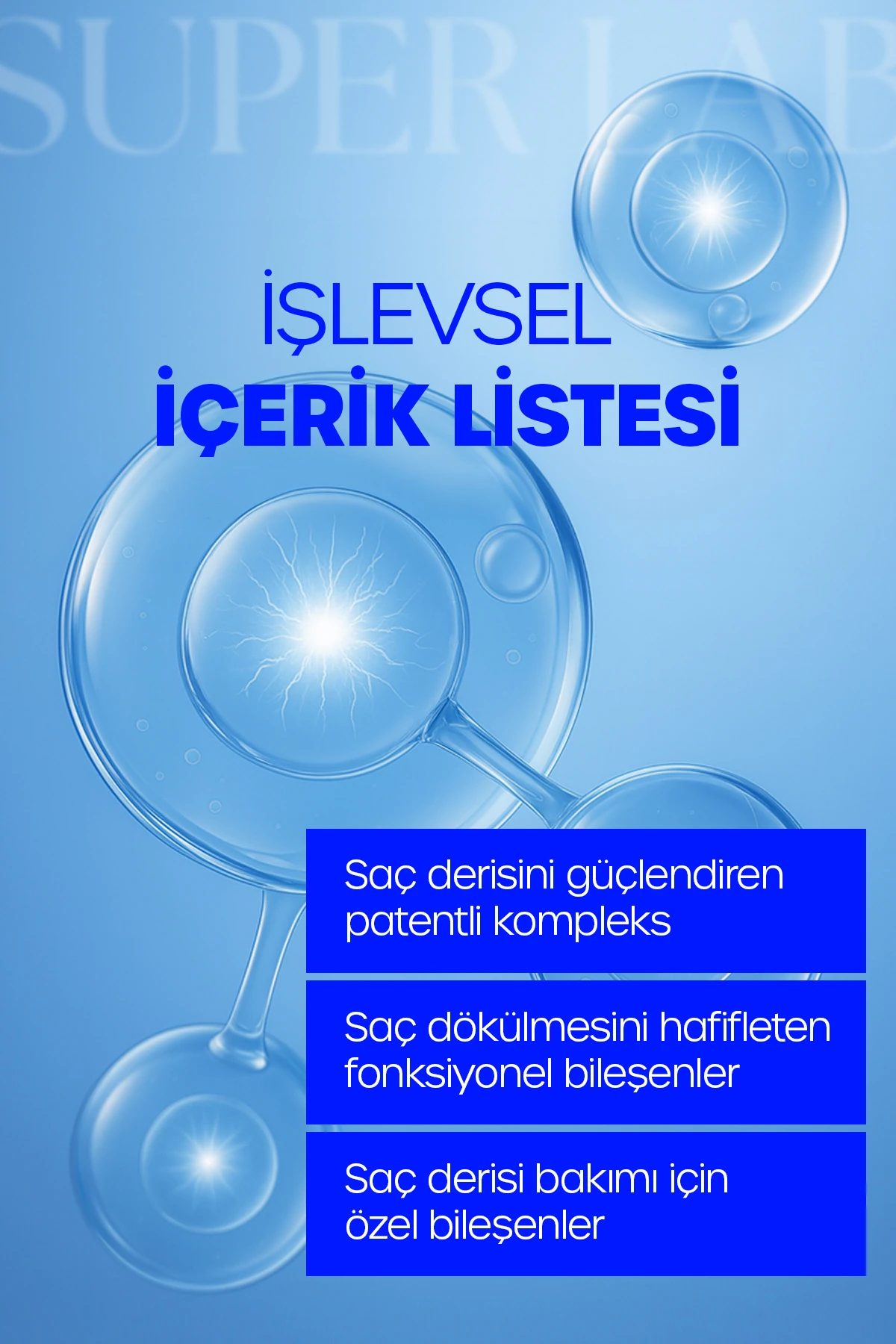 Super Lab Şampuan, Dökülme Karşıtı, Piroctone Olamin, Amino Acid, 3 Miracell Complex 1000 Ml