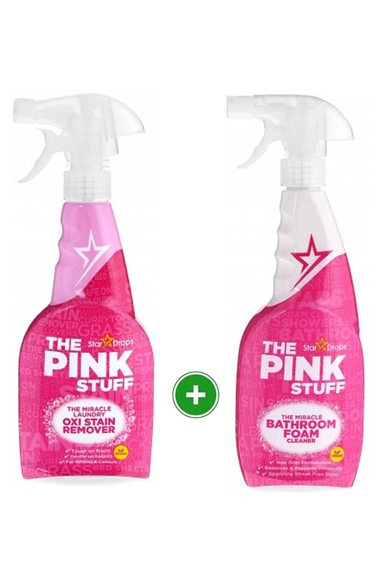 The Pink Stuff Temizlik Oxi Leke Çıkarıcı Sprey 500 Ml + The Pink Stuff Banyo Köpük Temizleyici 750
