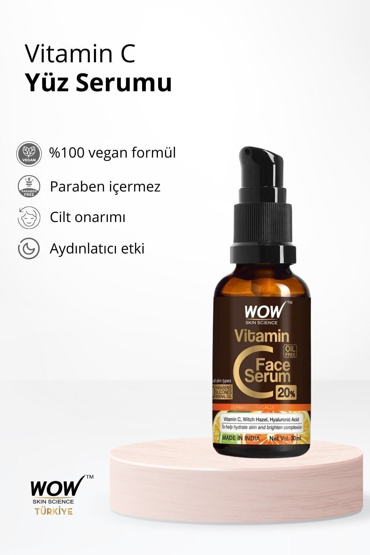C Vitamini Cilt Serumu-%20 Saf C Vitamini-aydınlatıcı,güneş Hasarı, Cilt Onarımı, Koyu Lekeler, 30ml
